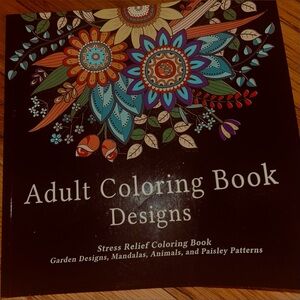 Adult Coloring Book Designs, Stress-Relief Coloring Book, EUC, (COS1)
